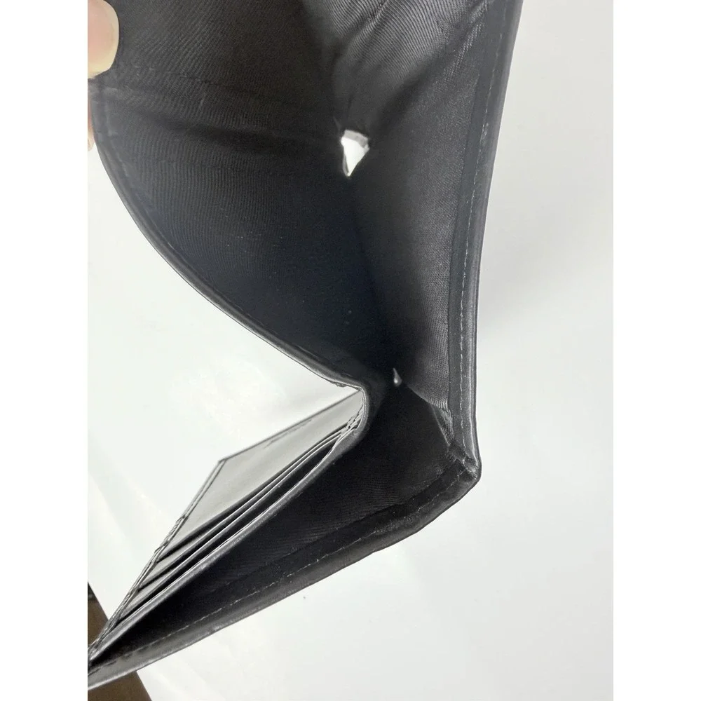 Levi's‎ RFID Blocking Trifold Wallet Black Coated Leather 31LP110071 ID Window